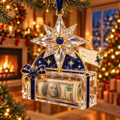 🎄 Christmas Cash Gift Ornament | 20 Crystal-Style Designs with Money Holder & Gift Tag 🎁